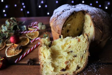 geleneksel İtalyan noel cupcake panettone
