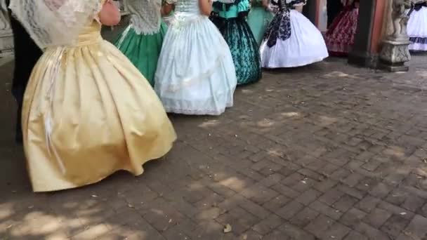 Catania Sicília Itália Junho 2019 Danças Trajes Século Xviii — Vídeo de Stock