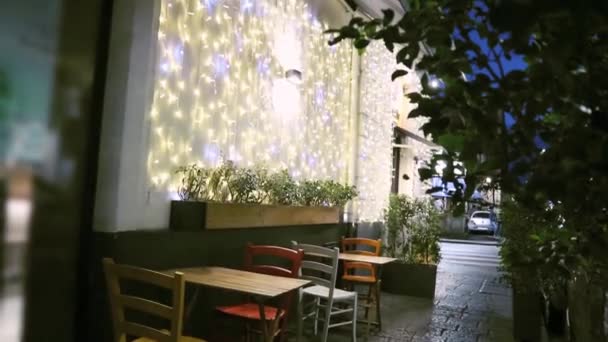 Nyår Lights Dekorera Skimrande Bokeh Glittrande Ljus Jul Och Nyår — Stockvideo