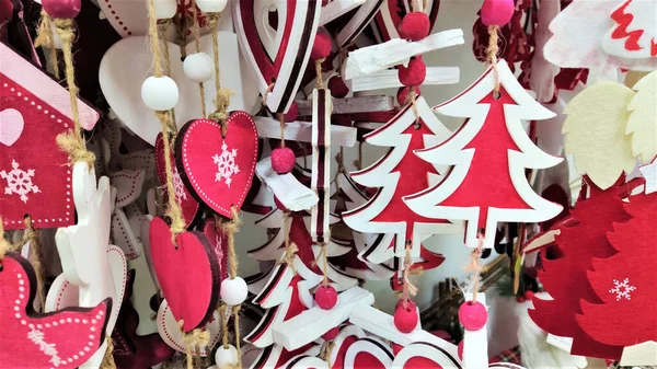 Decorações Feitas Mão Natal Marke — Fotografia de Stock