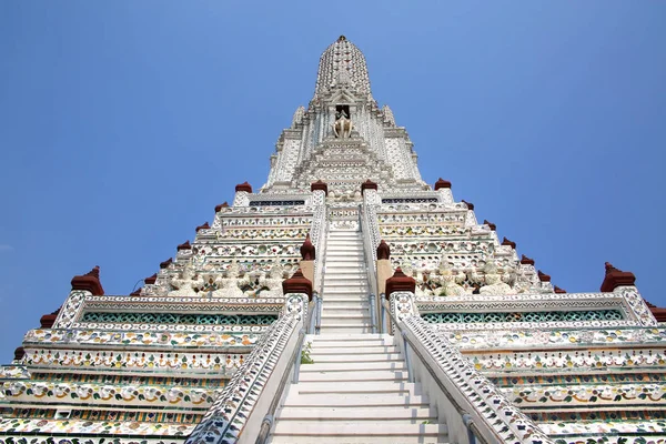 Kijken Wat Arun Boeddhistische Tempel Chao Phraya Rivier Bangkok Thailand — Stockfoto