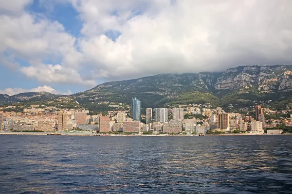 Uitzicht Vanaf Zee Van Het Vorstendom Monaco Dat Een Soevereine — Stockfoto