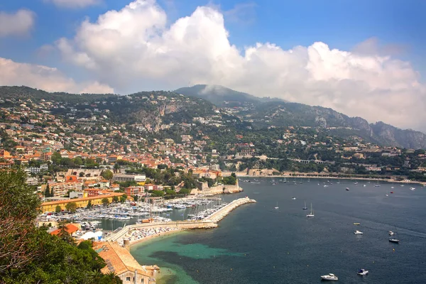 Beautiful View French Riverira Town Villefranche Sur Mer Coastline Mediteranean — Stock Photo, Image