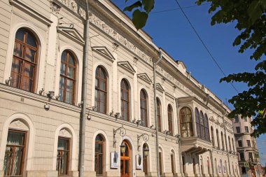Şehrin merkezinde yer alan Faberge Müzesi Fontanka Nehri üzerindeki Shuvalov Sarayı, Saint Petersburg, Rusya.