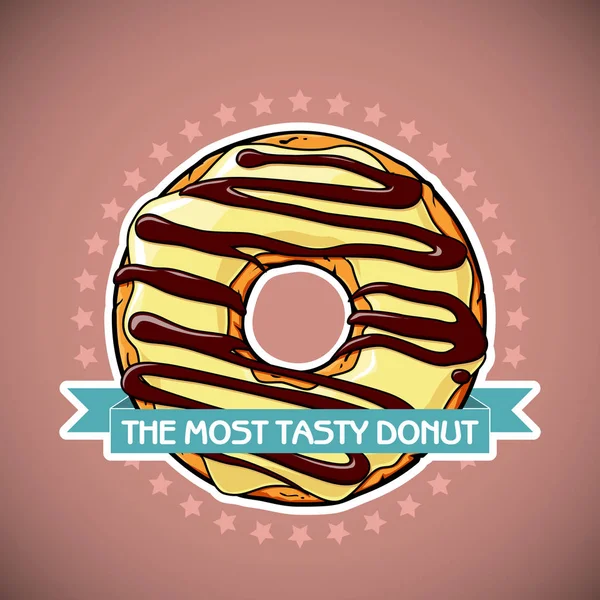 Dibujos animados donut vector ilustración . — Vector de stock