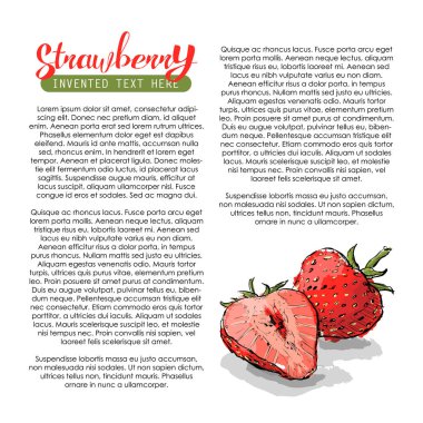 Çilek el beraberlik. Vektör çizimi.