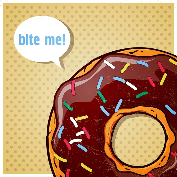 Dibujos animados donut vector ilustración . — Vector de stock