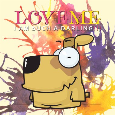 Komik sepeti illüstrasyon ile el çizilmiş suluboya arka plan