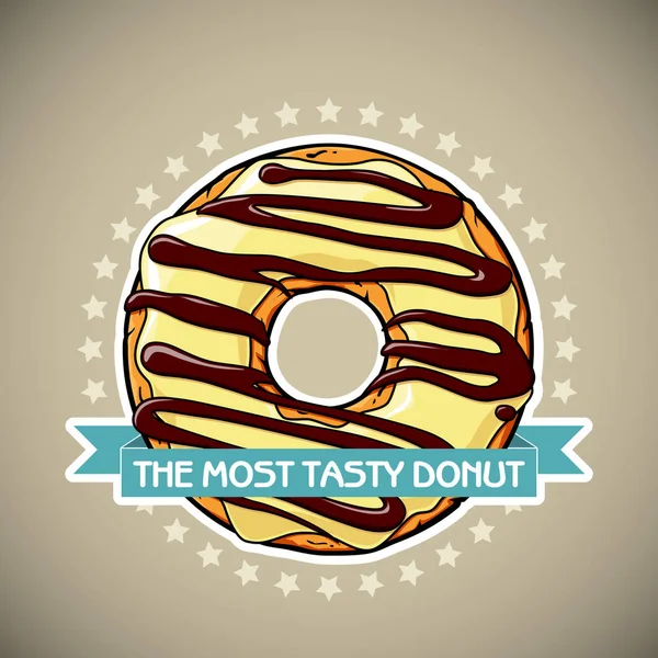 Dibujos animados donut vector ilustración . — Archivo Imágenes Vectoriales