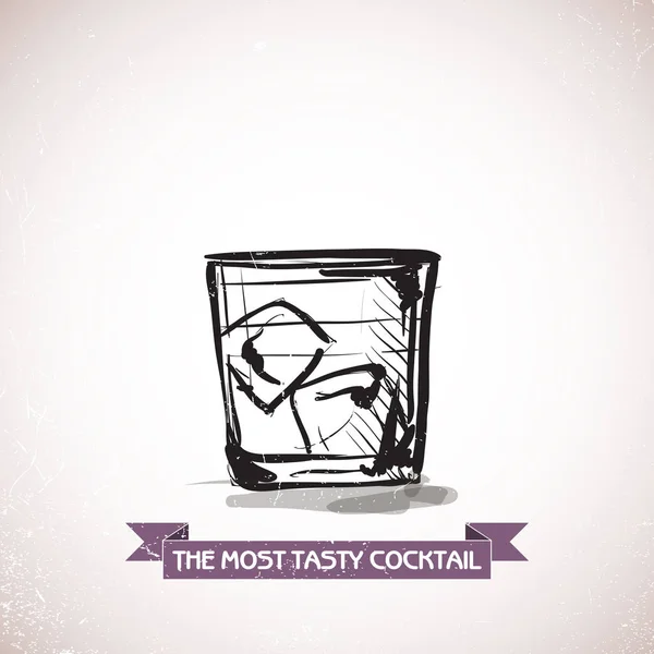 Illustration dessinée à la main du cocktail. Collecte vectorielle . — Image vectorielle