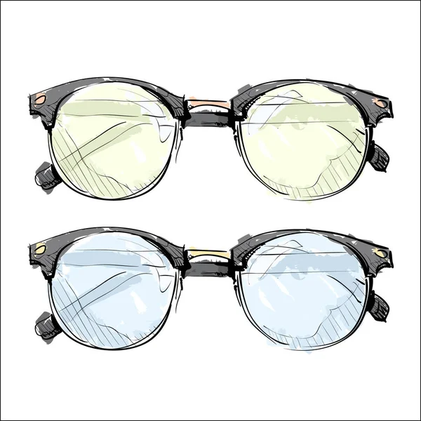 水彩アクセサリー 眼鏡をかけろベクトル — ストックベクタ