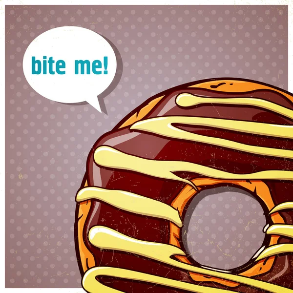 कार्टून डोनट वेक्टर चित्र . — स्टॉक वेक्टर