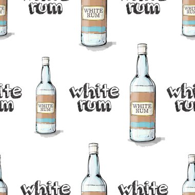 Beyaz rom ile dikişsiz desen.