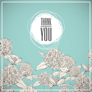 Çiçek kartı. Çizim stili. Vektör çizimi.