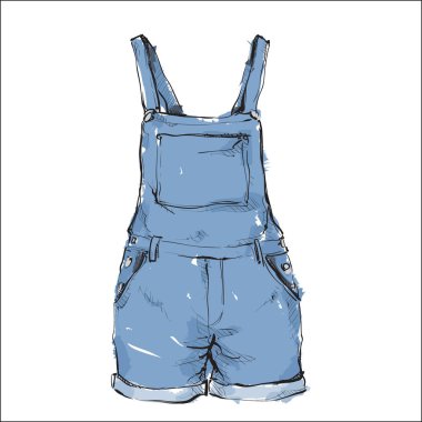 Suluboya aksesuarı. Bayan kıyafetleri. Vektör.