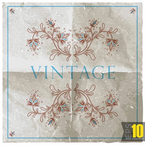 Eps10 Vintage Floral Background Vector Illustration — Stock Vector