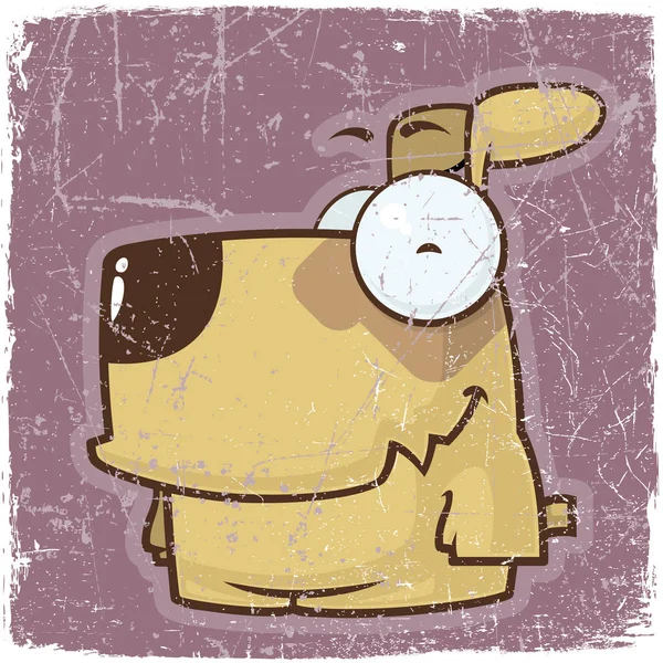 Ilustración vectorial de lindo perro de dibujos animados. Lugar para su texto . — Vector de stock