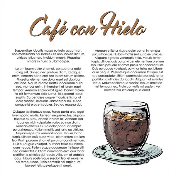 Handgezeichnetes Plakat Mit Text Und Kaffee Vektorillustration — Stockvektor