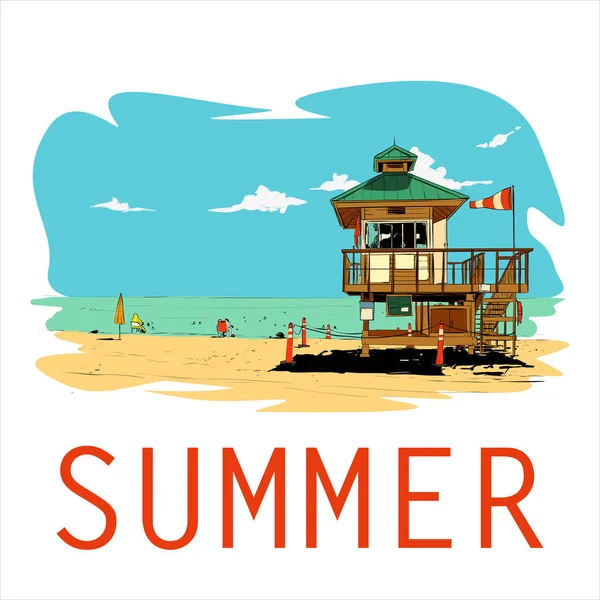 Summer Vacation Travel Concept — Stock Vector