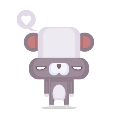 Karikatür panda karakteri. Vektör.