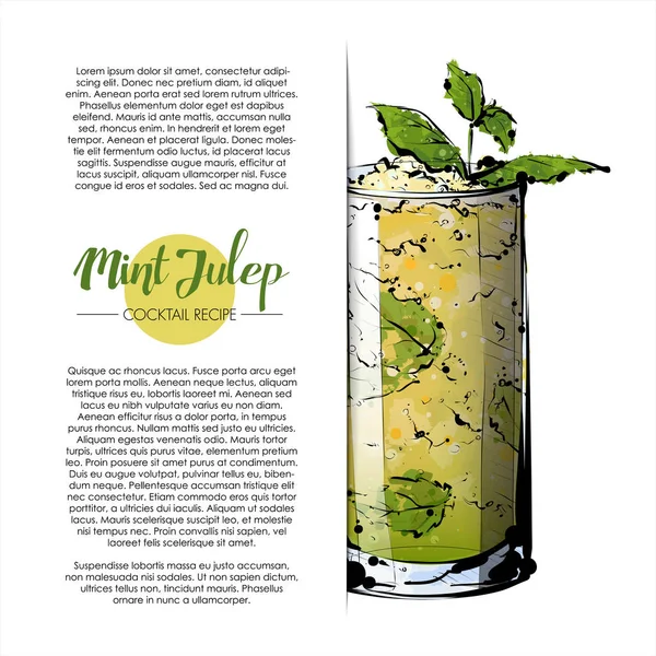 kokteyl el çekilmiş resmi. vektör toplama.