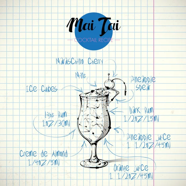 kokteyl el çekilmiş resmi. vektör toplama.