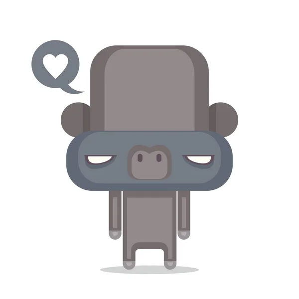 Personaje de gorila de dibujos animados. Vector . — Vector de stock