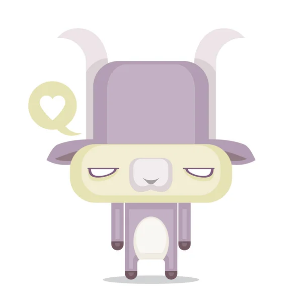Caricature personnage de chèvre. Vecteur . — Image vectorielle