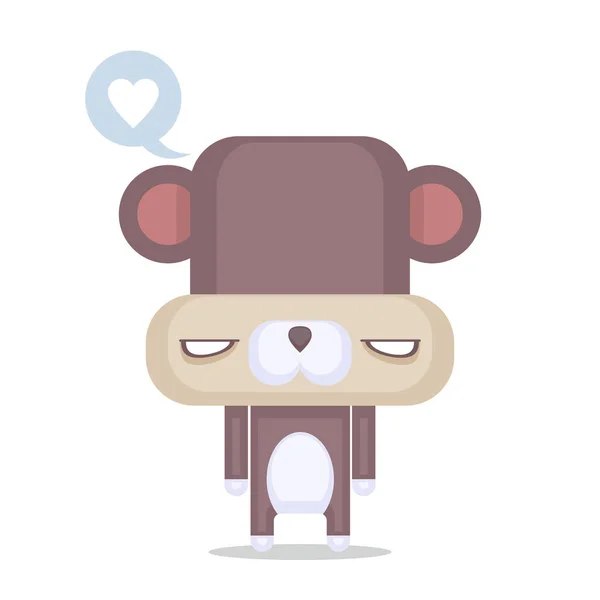 Personagem de urso dos desenhos animados. Vetor . — Vetor de Stock