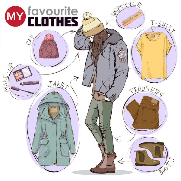 Инфографика моды. Коллекция векторов
.