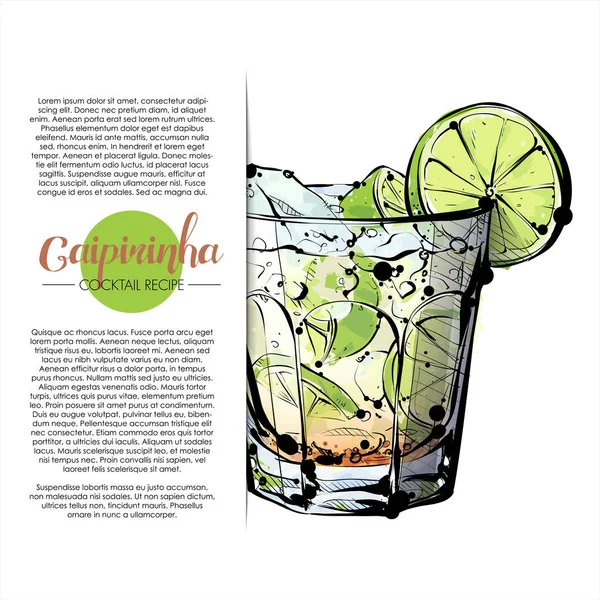 kokteyl el çekilmiş resmi. vektör toplama.
