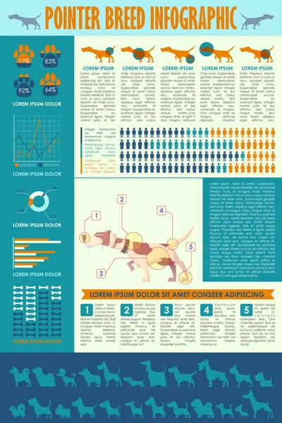 Hond infographic. Vector collectie. — Stockvector