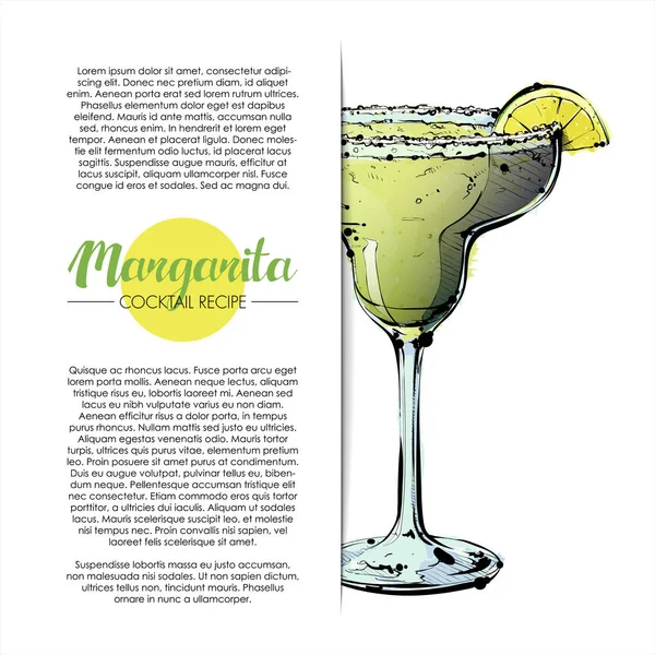 kokteyl el çekilmiş resmi. vektör toplama.