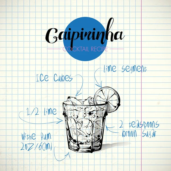 kokteyl el çekilmiş resmi. vektör toplama.