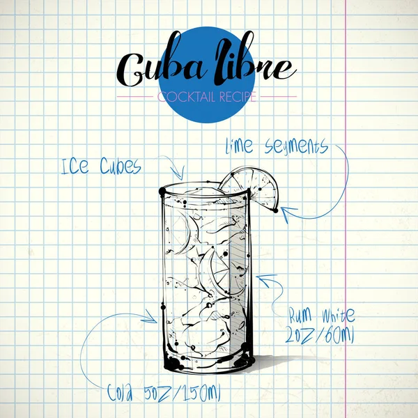 Ilustração desenhada à mão de coquetel. Colecção vetorial . —  Vetores de Stock