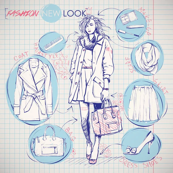 Fashion infographic. Vector collection. — Stock Vector