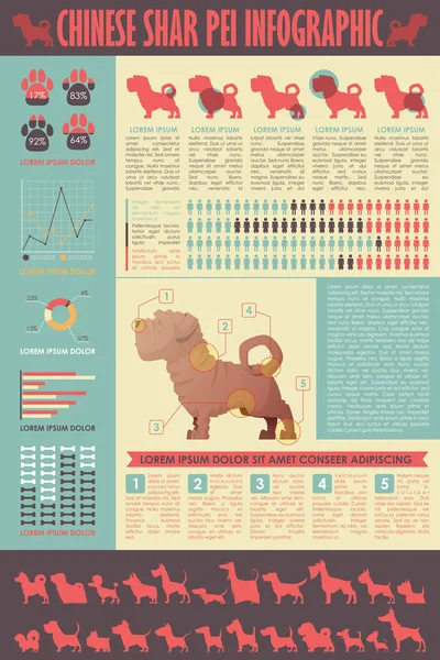 Hond infographic. Vector collectie. — Stockvector