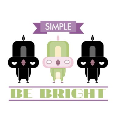 Çizgi film kuş karakteri ile komik poster. Vektör toplama.