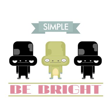 Çizgi film kurbağa karakteri ile komik poster. Vektör toplama.