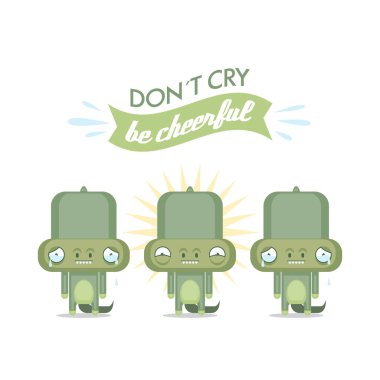 Karikatür aligator karakteri ile komik poster. Vektör toplama.