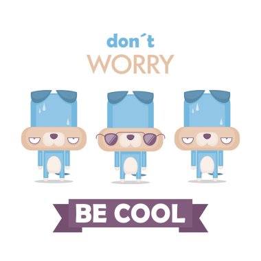 Sevimli panda ile Vektör romantik illüstrasyon.