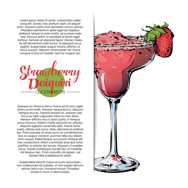 kokteyl el çekilmiş resmi. vektör toplama.