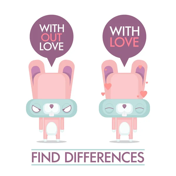 Funny poster with cartoon bunny character. Vector collection. — Stock Vector