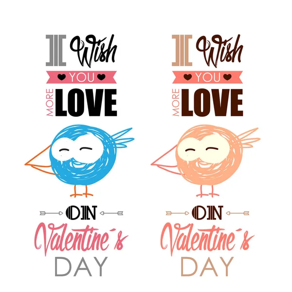 Поздравительные открытки на день святого Валентина. — стоковый вектор