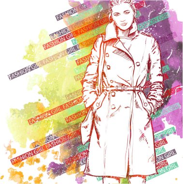 Güzel bir g illüstrasyon ile el çizilmiş suluboya arka plan