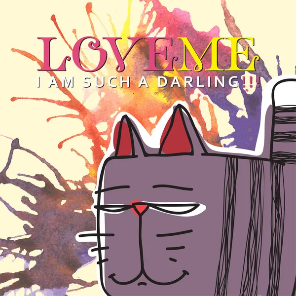 Komik sepeti illüstrasyon ile el çizilmiş suluboya arka plan