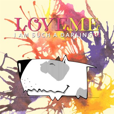 Komik sepeti illüstrasyon ile el çizilmiş suluboya arka plan