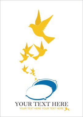 menhol ve kuşlar tasarlamak vektör çizimi. 