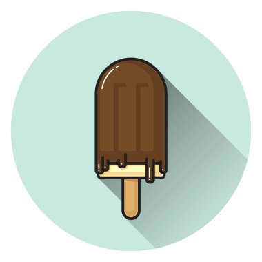 Dondurma simgesi. Vektör ilustration