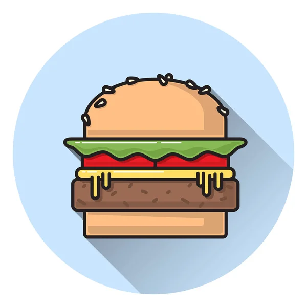 Burger  icon. Vector ilustration — Stock Vector